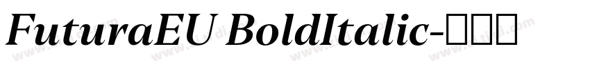 FuturaEU BoldItalic字体转换